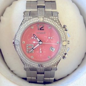 Ladies Renato Watch Pink Face Diamonds